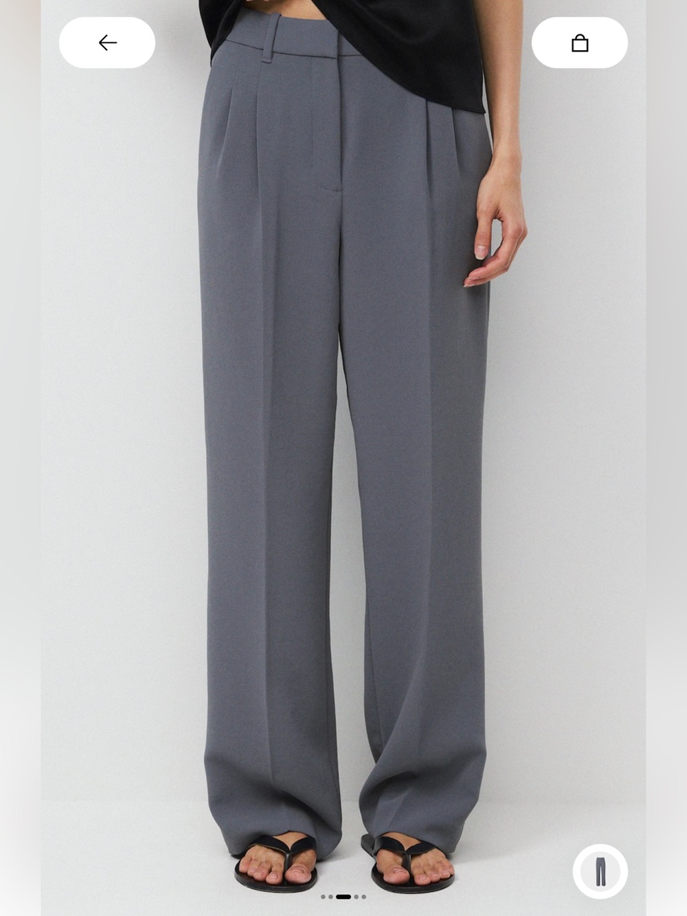 Aritzia Effortless Trouser Pant in Vintage Gray - Short Height